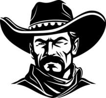 Cowboy - - minimalistisch und eben Logo - - Vektor Illustration