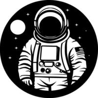 Astronaut, schwarz und Weiß Vektor Illustration