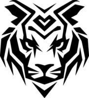 Tiger - - schwarz und Weiß isoliert Symbol - - Vektor Illustration