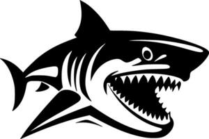 haj - minimalistisk och platt logotyp - vektor illustration