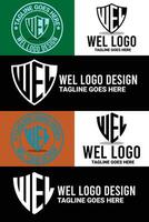minimalistisch, Alphabet, Monogramm, und Brief Kennzeichen Logo Design bündeln vektor
