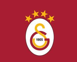 galatasaray Verein Symbol Logo Truthahn Liga Fußball abstrakt Design Vektor Illustration mit rot Hintergrund