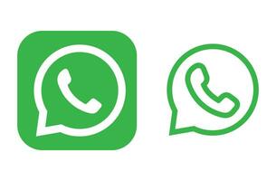 whatsapp logotyp ikon. whatsapp, populär social media knapp ikon, omedelbar budbärare logotyp av whatsapp vektor