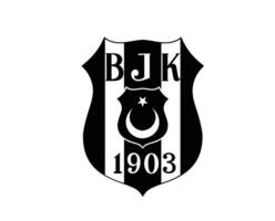besiktas klubb logotyp symbol svart Kalkon liga fotboll abstrakt design vektor illustration