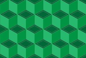 grön geometrisk kub mönster vektor