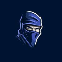 ninja esport logotyp mall vektor ikon illustration design. esport logotyp begrepp