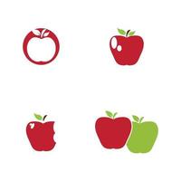 uppsättning av apple vektor illustration design ikon logotyp