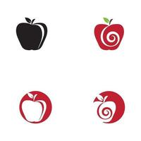 uppsättning av apple vektor illustration design ikon logotyp