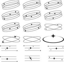 modern minimalistisk estetisk linje element på vätska lutning bakgrund, trendig linjär ramar med stjärnor, geometrisk formulär. vektor