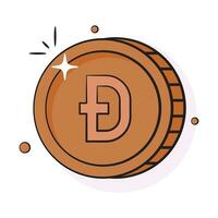 väl designad ikon av digibyte mynt, kryptovaluta mynt vektor design