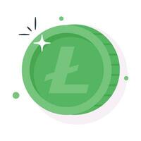 Gut entworfen Symbol von Litecoin, Kryptowährung Münze Vektor Design