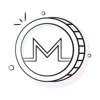 Gut entworfen Symbol von Monero Münze, Kryptowährung Münze Vektor Design