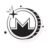 Gut entworfen Symbol von Monero Münze, Kryptowährung Münze Vektor Design