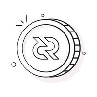 Gut entworfen Symbol von verordnet Münze, Kryptowährung Münze Vektor Design