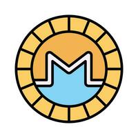 Gut entworfen Symbol von Monero Münze, Kryptowährung Münze Vektor Design