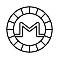 Gut entworfen Symbol von Monero Münze, Kryptowährung Münze Vektor Design