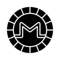 Gut entworfen Symbol von Monero Münze, Kryptowährung Münze Vektor Design
