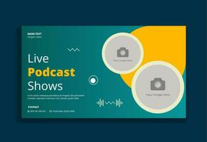 Video Miniaturansicht und Banner Design zum Leben Podcast zeigt an vektor