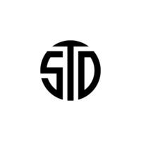 första brev std logotyp monogram design vektor mall. abstrakt brev sd länkad logotyp