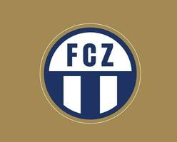 Zürich Symbol Verein Logo Schweiz Liga Fußball abstrakt Design Vektor Illustration mit braun Hintergrund