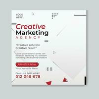 kreativ marknadsföring byrå social media mall vektor