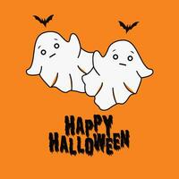 glücklich Halloween unheimlich fliegend Geist Illustration. vektor