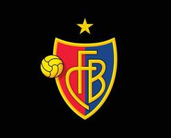 basel klubb symbol logotyp schweiz liga fotboll abstrakt design vektor illustration med svart bakgrund