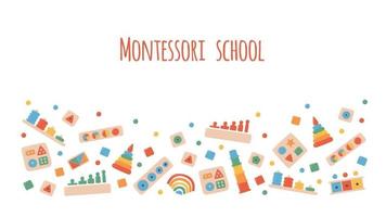 Kinderspielzeug aus Holz für Montessori-Spiele. Bildung Logik Spielzeug vektor