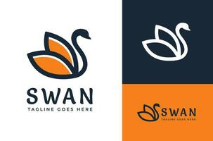 abstrakt Vektor Schwan Tier Illustration Schwan Design Logo Vorlage