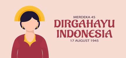 17. august indonesien unabhängigkeitstag vorlage. vektor