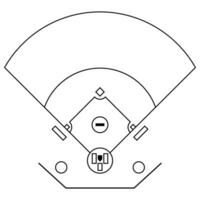 Baseball Feld Diagramm vektor