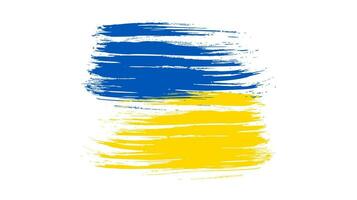 ukrainska nationell flagga i grunge stil vektor