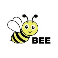 süß Karikatur Biene. Biene Logo. Vektor Illustration isoliert auf Weiß Hintergrund. süß Biene Karikatur auf Weiß Hintergrund. Vektor Illustration eps10