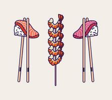 japansk livsmedel vektor illustration