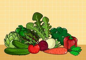 einstellen von Gemüse Illustration vektor