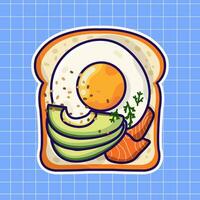 Frühstück Sandwich Essen Vektor Illustration