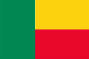 beninische flagge von benin vektor