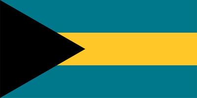 bahamaische flagge von bahamas vektor