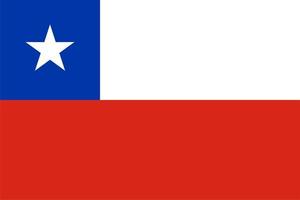 chilenische flagge von chile vektor