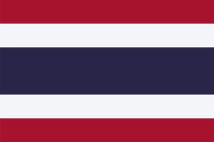 thailändska flaggan i Thailand vektor