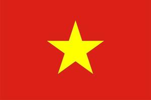 vietnamesische flagge von vietnam vektor