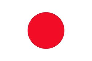 japanische flagge von japan vektor