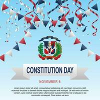 Verfassung Tag, dominikanisch Republik Hintergrund. vektor