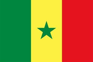 senegalesisk flagga av senegal vektor