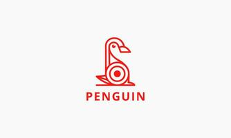 Pinguin, minimal Logo, Pinguin Logo, Vogel Logo, Schnee Vogel Logo, Pinguin minimal Logo vektor