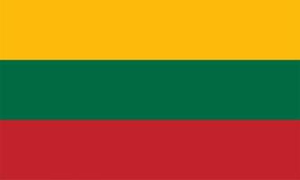litauische flagge von litauen vektor