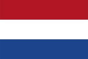 nederländsk nederländska flagga vektor