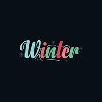Winter-Typografie-T-Shirt-Design vektor