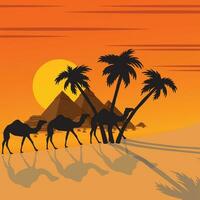 de kamel är de fartyg av de öken- vektor