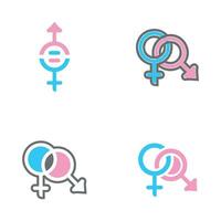 Geschlecht Gleichberechtigung Symbol Symbol Vektor Illustration